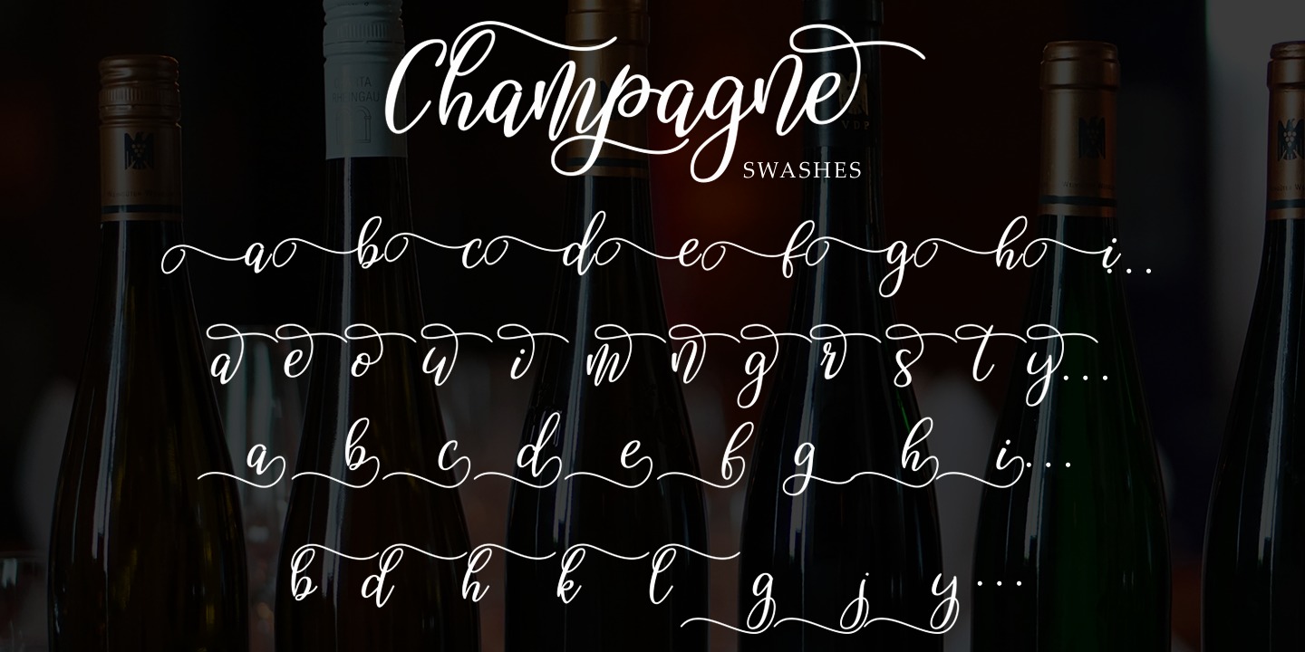 Пример шрифта Champagne Regular